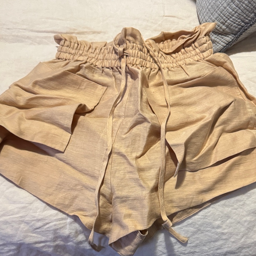 Shona Joy High Waist Cream Shorts